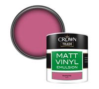 Crown Trade Vinyl Matt Walls & Ceilings Emulsion Paint Shocking Pink (V6214S) 250Ml Tester