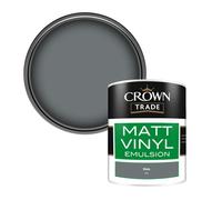 Crown Trade Vinyl Matt Walls & Ceilings Emulsion Paint Slate (914) 1L