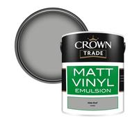 Crown Trade Vinyl Matt Walls & Ceilings Emulsion Paint Slate Roof (E3380B) 5L