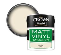 Crown Trade Vinyl Matt Walls & Ceilings Emulsion Paint Soft White (B7810P) 5L