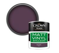Crown Trade Vinyl Matt Walls & Ceilings Emulsion Paint Spiced Wine (U4062U) 1L