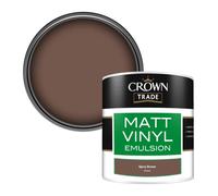 Crown Trade Vinyl Matt Walls & Ceilings Emulsion Paint Spicy Brown (Y9101K) 250Ml Tester