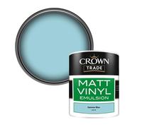 Crown Trade Vinyl Matt Walls & Ceilings Emulsion Paint Summer Blue (L4571R) 1L