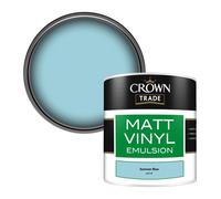 Crown Trade Vinyl Matt Walls & Ceilings Emulsion Paint Summer Blue (L4571R) 250Ml Tester
