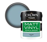 Crown Trade Vinyl Matt Walls & Ceilings Emulsion Paint Tempest Blue (M4391H) 5L