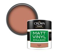 Crown Trade Vinyl Matt Walls & Ceilings Emulsion Paint Terracotta (Y8272B) 250Ml Tester