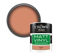Crown Trade Vinyl Matt Walls & Ceilings Emulsion Paint Terracotta (Z0332D) 1L