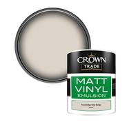 Crown Trade Vinyl Matt Walls & Ceilings Emulsion Paint Travelodge Grey Beige (A9660H) 1L