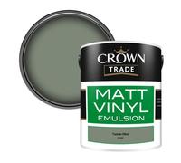 Crown Trade Vinyl Matt Walls & Ceilings Emulsion Paint Tuscan Olive (E7230T) 5L