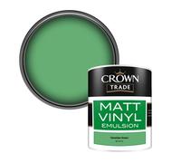 Crown Trade Vinyl Matt Walls & Ceilings Emulsion Paint Venetian Green Bs 14 E 51 (14E51) 1L