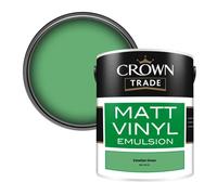 Crown Trade Vinyl Matt Walls & Ceilings Emulsion Paint Venetian Green Bs 14 E 51 (14E51) 5L