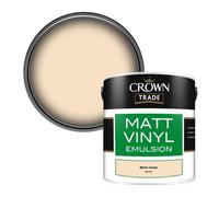 Crown Trade Vinyl Matt Walls & Ceilings Emulsion Paint Warm Cream (B0770X) 2.5L