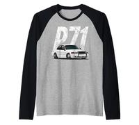 Crown Vic P71 White Cop Car Interceptor Vic Gift Raglan Baseball Tee