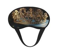 Crown Vintage Sleep Mask for Side Sleeper Soft Breathable Sleeping Eye Mask Blackout Silk Eye Sleep Shade Cover with Elastic Strap Night Blindfold for Women Men Travel Nap