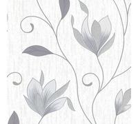 Crown Vymura Synergy Floral Dove Grey Wallpaper M0852