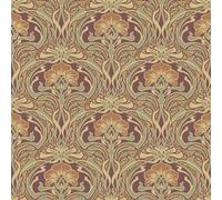 Crown Wallcoverings Flora Nouveau Wallpaper Russet M1194 Full Roll