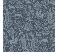 Crown Wallcoverings Woodland Wallpaper Dark Blue M1169 Full Roll