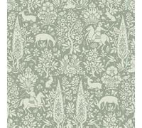 CROWN Wallcoverings Woodland Wallpaper Green M1167 Full Roll
