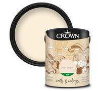 Crown Walls and Ceilings Silk Emulsion Paint, Ivory Cream 5L