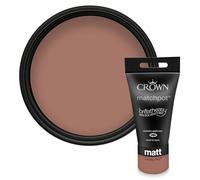 Crown WALLS & CEILINGS Clay Pink Matt Paint Tester - Sample 40ml | Try Candy Clay before you buy. See the true colour on your wall, in your own light. Low VOC, low odour, breatheasy