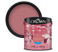 Crown Walls and Ceilings Matt Emulsion Paint, Rhubarb Rose 2.5L