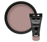 Crown WALLS & CEILINGS Dusky Pink Matt Paint Tester - Sample 40ml | Try Always Orchid before you buy. See the true colour on your wall, in your own light. Low VOC, low odour, breatheasy