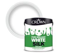 Crown Walls & Ceilings Emulsion Silk Pure Brilliant White - 2.5L