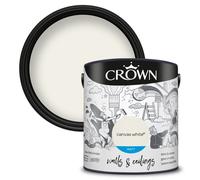 Crown Walls & Ceilings Interior Matt Emulsion Durable Paint 2.5L - Canvas White