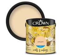 Crown Walls & Ceilings Matt Emulsion Paint Pale Gold - 2.5L