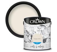 Crown Walls & Ceilings Matt Emulsion Paint, Size 2.5L, Beige White