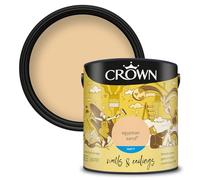 Crown Walls & Ceilings Matt Emulsion Paint, Size 2.5L, Egyptian Sand