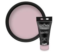 Crown WALLS & CEILINGS Rose Pink Matt Paint Tester - Sample 40ml | Try Raspberry Souffle before you buy. See the true colour on your wall, in your own light. Low VOC, low odour, breatheasy