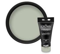Crown Walls and Ceilings Matt Emulsion Paint, Mellow Sage 40ml Sample