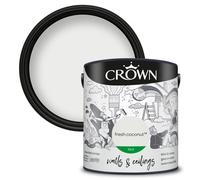 Crown Walls & Ceilings Silk Emulsion Paint Fresh Coconut - 2.5L