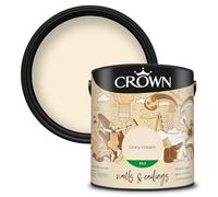 (Ivory Cream) Crown Silk Paint Emulsion Walls & Ceilings 2.5L