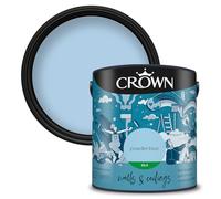 Crown Walls & Ceilings Silk Emulsion Paint, Size 2.5L, Powder Blue