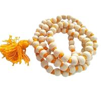 Crown Warriors Generic Nilay Iskcon Krishna Tulsi Jaap Mala || 108 Beads Rosary Basil Tulsi For Jaap - Yellow