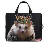 Crown with Hedgehog Laptop Bag Durable Laptop Sleeve Water-Resistant Notebook Bag for Computer Or Tablet