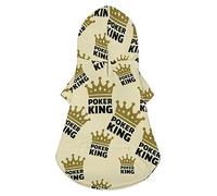 Crown with Poker King Dog Hoodie Luxury Dog Clothes Winter Dog Jacket Pet Clothes Hoodie French Bulldog Teddy Pug Puppy Clothes XL