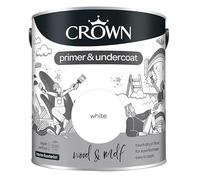 Crown Wood and MDF Primer and Undercoat, White (0.75 Liters)
