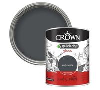 Crown Quick Dry Gloss Paint – Anthracite Grey – 750ml – Wood & Metal – Int/Ext