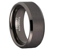 CROWNAL 3mm 5mm 7mm 9mm Tungsten Rings for Men Women Black/Silver/Gunmetal/Gold Beveled Polished Edges Matte Finish Comfort Fit 4-17, Tungsten, tungsten