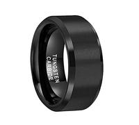 CROWNAL 3mm 5mm 7mm 9mm Tungsten Rings for Men Women Black/Silver/Gunmetal/Gold Beveled Polished Edges Matte Finish Comfort Fit 4-17, Tungsten, tungsten