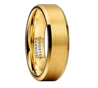 CROWNAL 3mm 5mm 7mm 9mm Tungsten Rings for Men Women Black/Silver/Gunmetal/Gold Beveled Polished Edges Matte Finish Comfort Fit 4-17, Tungsten, tungsten