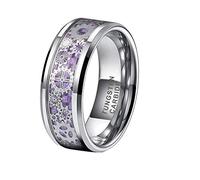CROWNAL 6mm 8mm Green Carbon Fiber Black Celtic Dragon Tungsten Carbide Wedding Band Ring Engraved I Love You Size 4 To 16, Tungsten, tungsten