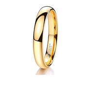 CROWNAL Tungsten Carbide 1mm 2mm 3mm 4mm 5mm 6mm 7mm 8mm White Gold Black Rose Gold Polished Classic Dome Wedding Ring, tungsten