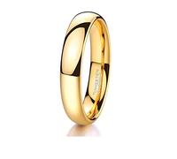CROWNAL Tungsten Carbide 1mm 2mm 3mm 4mm 5mm 6mm 7mm 8mm White Gold Black Rose Gold Polished Classic Dome Wedding Ring, Yellow,Gold,Silver,Rose,Tungsten, tungsten