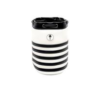 CROWNBLANKS Golf Valuables Pouch Leather Tee Pouch Golf Ball Bag Bucket Waist Design with Removable Ball Marker (Black)