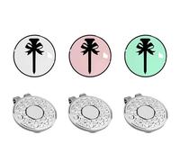 CROWNBLANKS PINKTEE Golf Ball Marker with Magnetic Hat Clip Sets Removable Attaches Golf Premium Gift for Women Men Golfer,3 Pieces