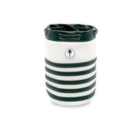 CROWNBLANKS PINKTEE Golf Valuables Pouch Premium Leather Tee Pouch Golf Ball Bag Bucket Waist Design with Removable Ball Marker (Green)